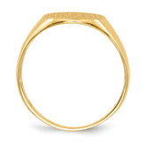 14k 9.5x10.0mm Closed Back Signet Ring